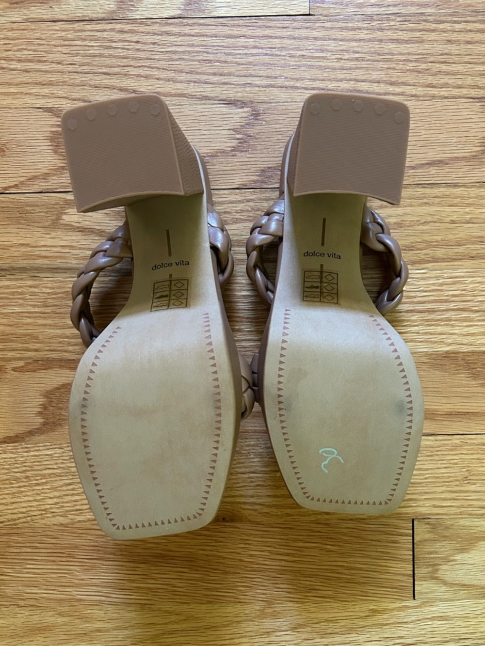 Dolce Vita Women's Braided Slide Sandals in Brown Size 9 - Picture 7 of 9